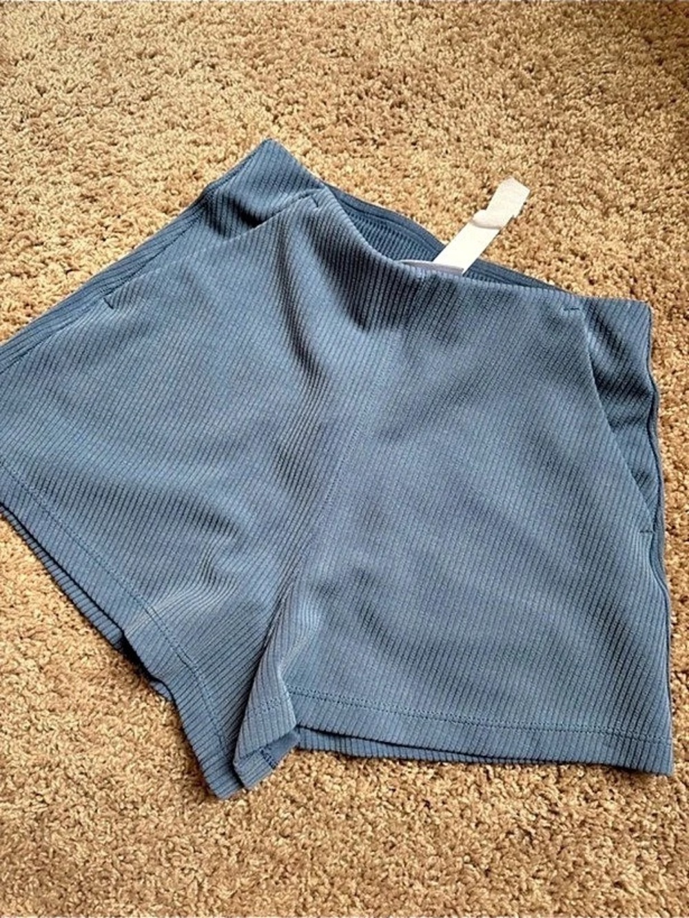 lululemon Align High-Rise Ribbed Short 4" Blue Size Small